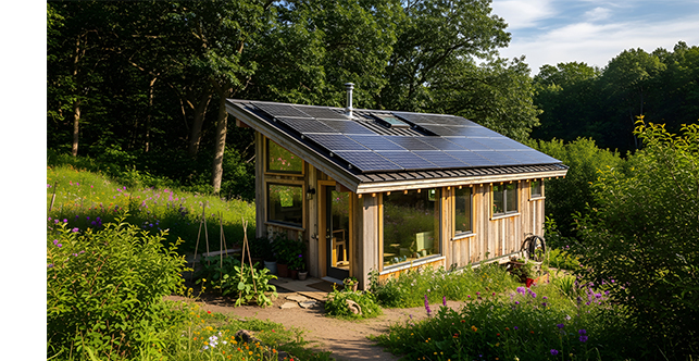 Isntallation solaire sur cabanon 